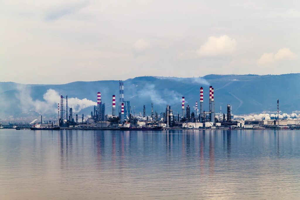 oil, nature, petkim, tüpraş, kocaeli, turkey, sea, view, refinery, natural gas